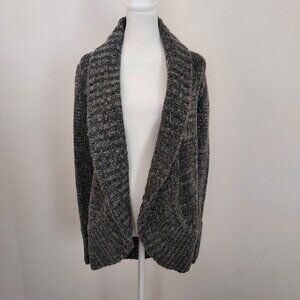 Express Heathered Gray Wool/Cashmere Blend Open Front Cardigan